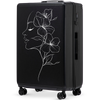Didelė lagaminas Wings ABS+ 28" Customized BLACK FLOWER