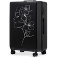 Великий чемодан Wings ABS+ 28" Customized BLACK FLOWER