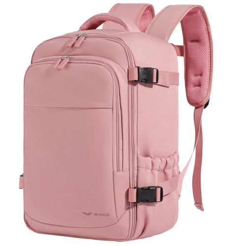 Kabinkový batoh WING příruční zavazadlo Ryanair a Wizz Air, lehký cestovní batoh RŮŽOVÝ