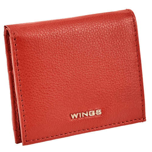 Malá dámska peňaženka WINGS z prírodnej kože RED
