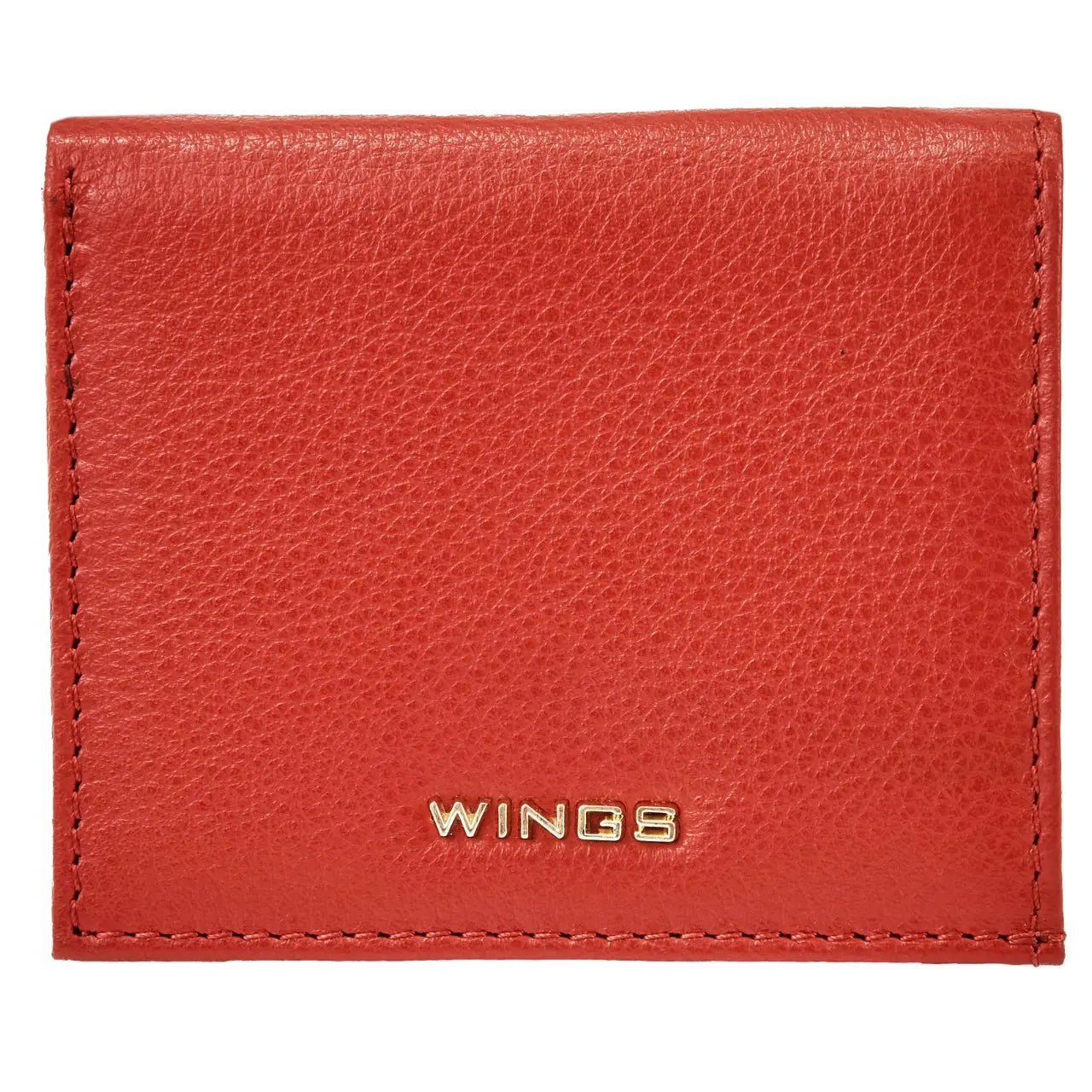 Mały portfel damski WINGS ze skóry naturalnej RED LEATHER COLLECTION