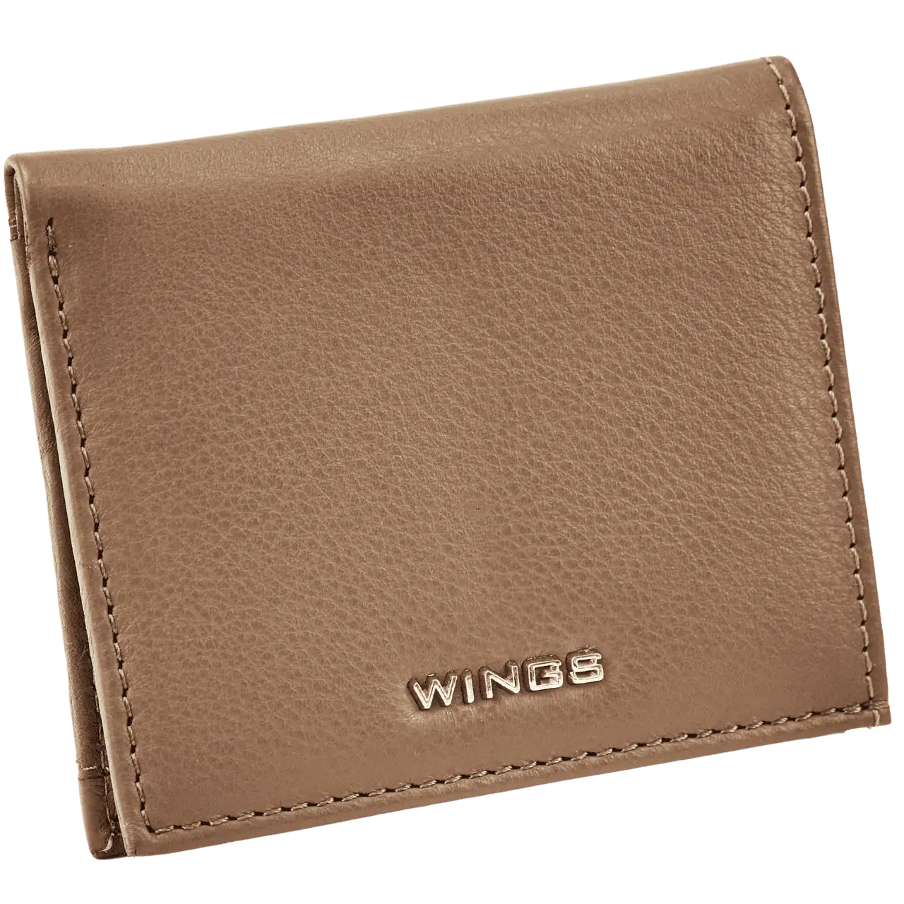 Mały portfel damski WINGS ze skóry naturalnej BEIGE LEATHER COLLECTION