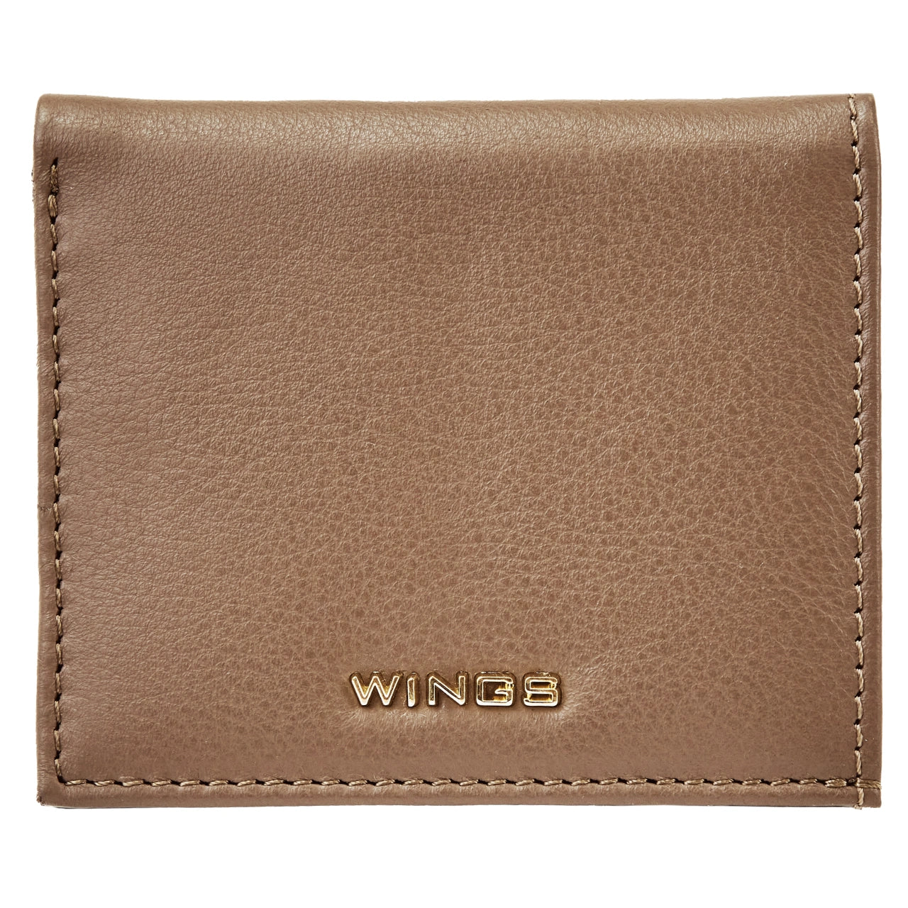 Mały portfel damski WINGS ze skóry naturalnej BEIGE LEATHER COLLECTION