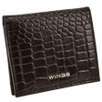 Маленький жіночий гаманець WINGS з натуральної шкіри CROCO BLACK