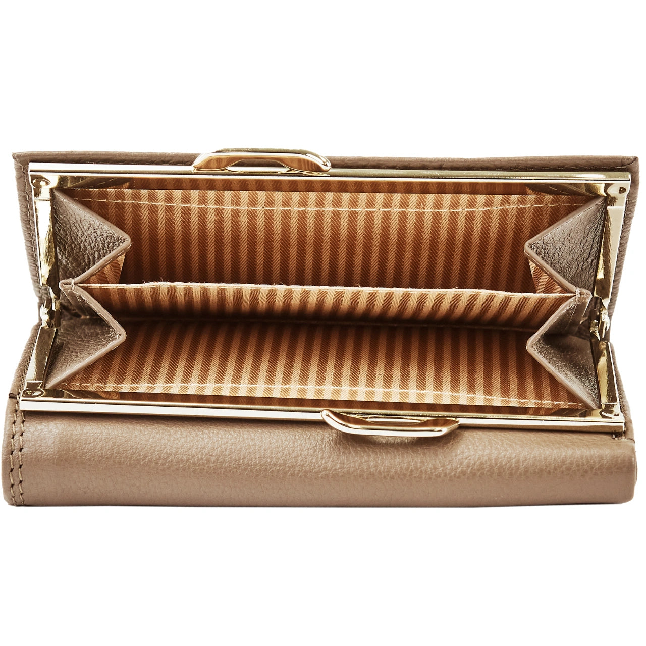 Damski portfel skórzany WINGS z ochroną RFID o pojemnym wnętrzu BEIGE LEATHER COLLECTION