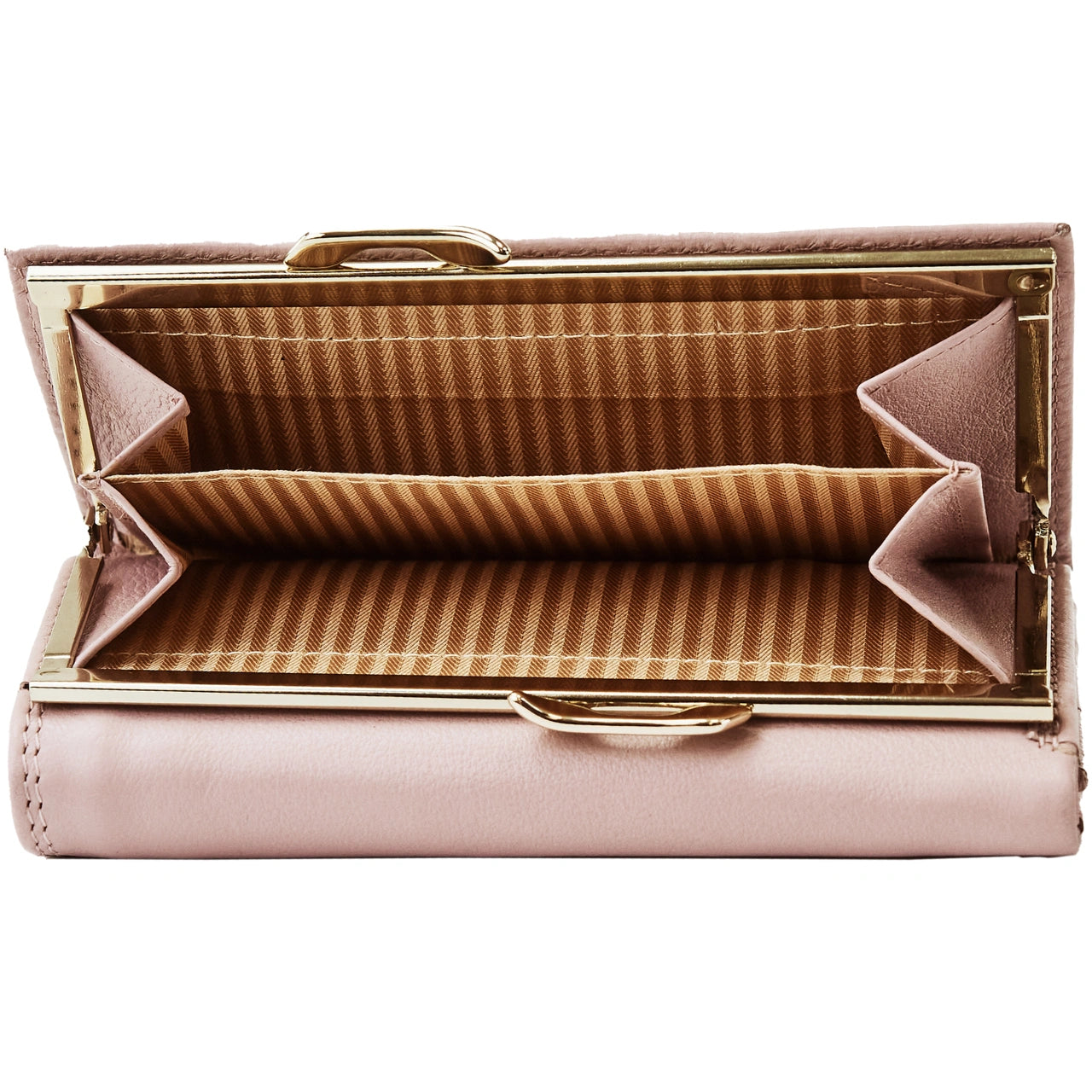Damski portfel skórzany WINGS z ochroną RFID o pojemnym wnętrzu PINK LEATHER COLLECTION