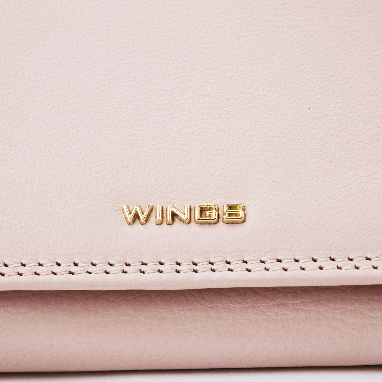 Damski portfel skórzany WINGS z ochroną RFID o pojemnym wnętrzu PINK LEATHER COLLECTION