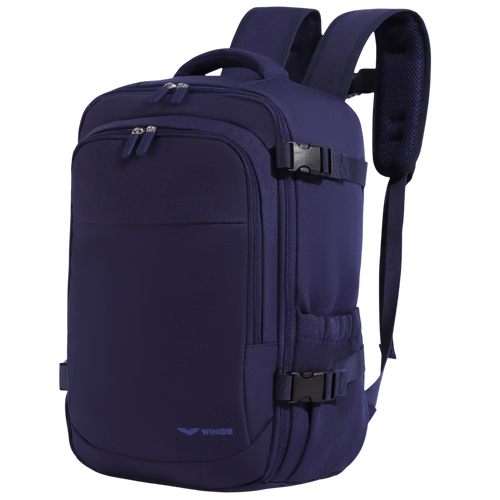Kabinkový batoh WING příruční zavazadlo Ryanair a Wizz Air, lehký cestovní batoh MODRÝ