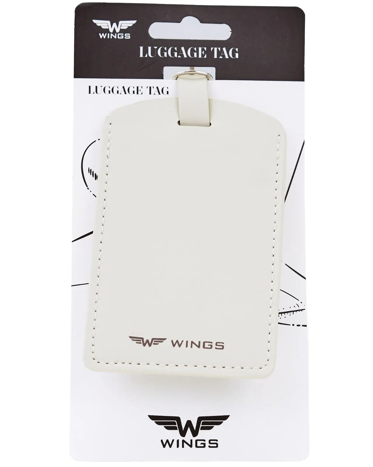 Identyfikator bagażu WINGS zawieszka do walizki tag BEIGE TRAVEL MUST HAVE