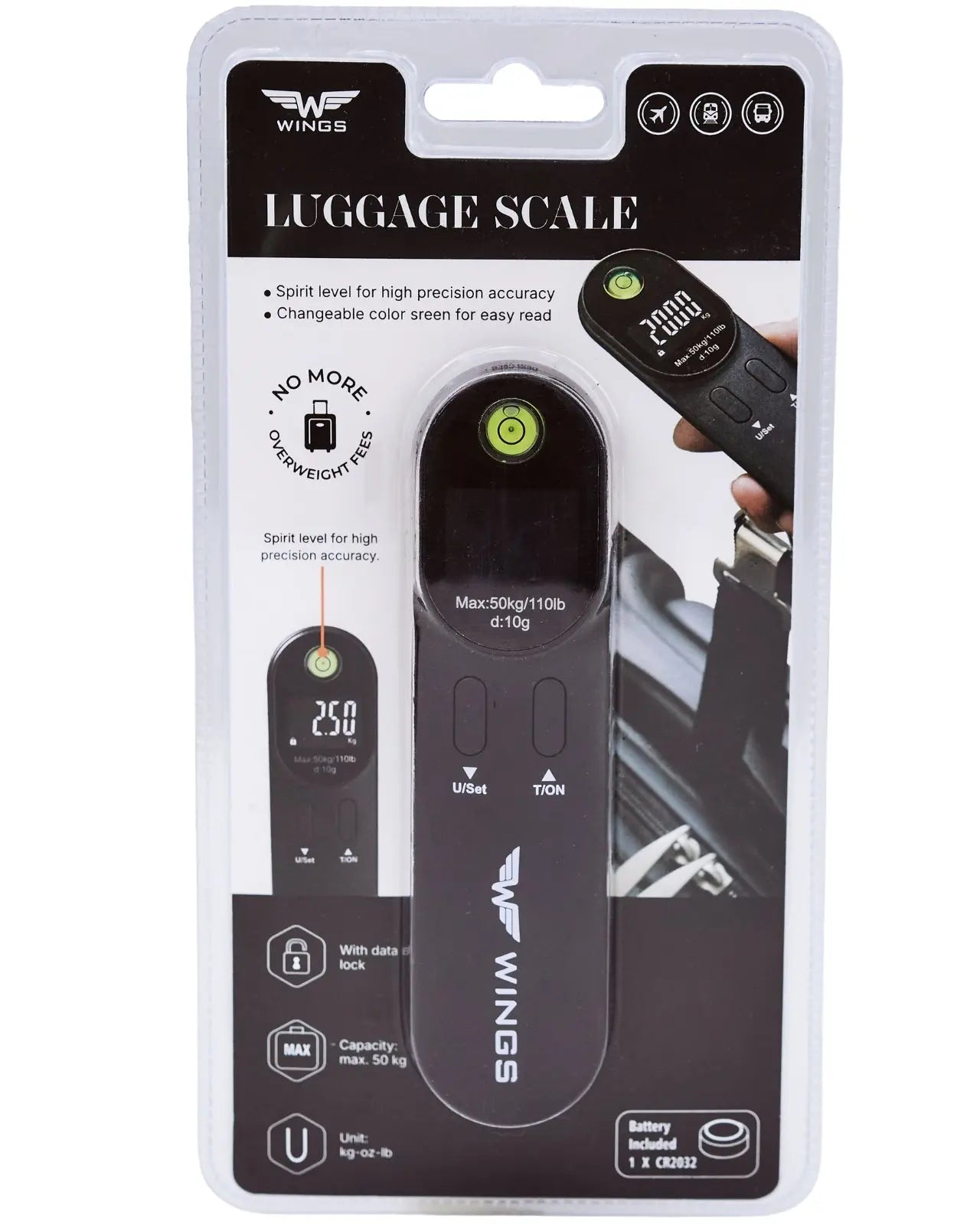 Elektroniczna waga podróżna do bagażu WINGS TRAVEL MUST HAVE