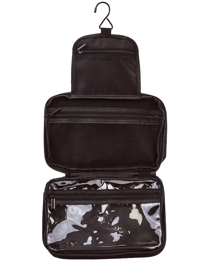 Foldable WINGS cosmetic bag with hanger BLACK