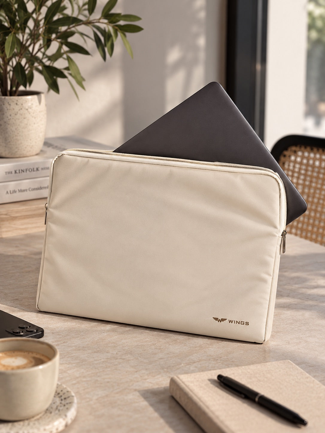 Pouzdro na notebook 15,6 WINGS BEIGE
