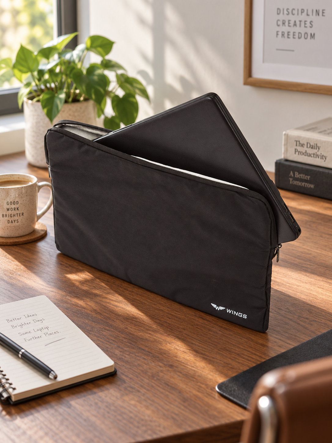 Pouzdro na notebook 15,6 WINGS BLACK