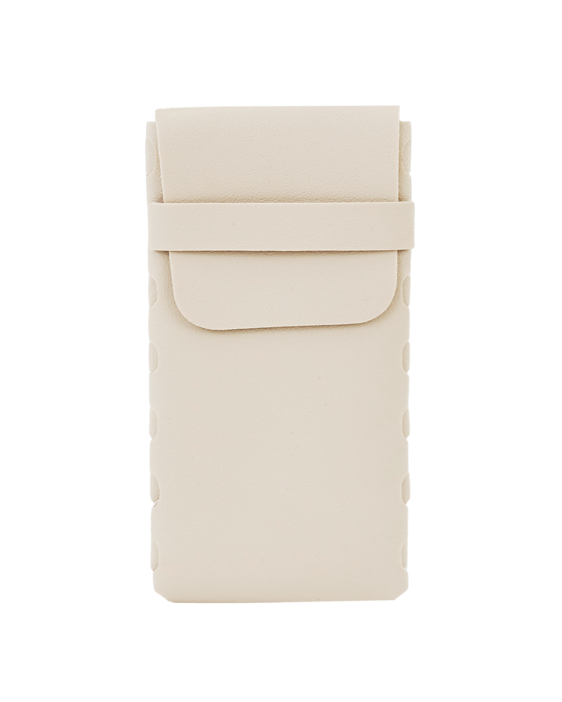 WINGS  eyeglass case with flap closure - BEIGE