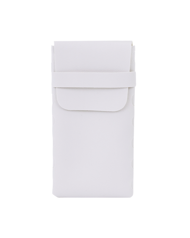 WINGS  eyeglass case with flap closure - WHITE