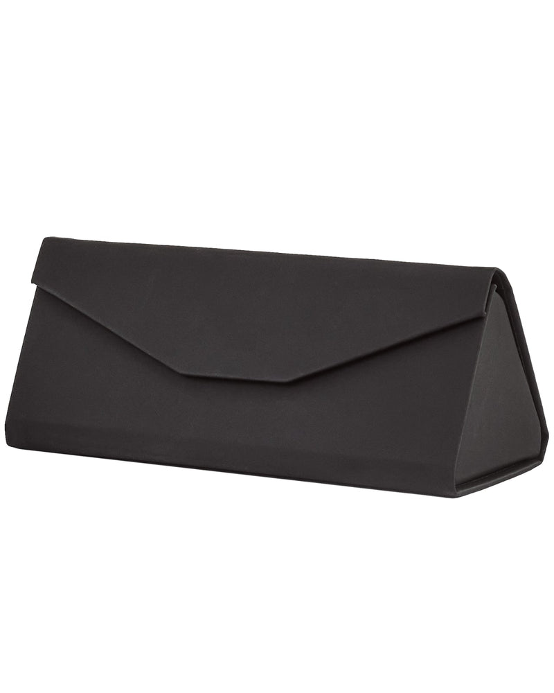 Triangular folding glasses case - BLACK