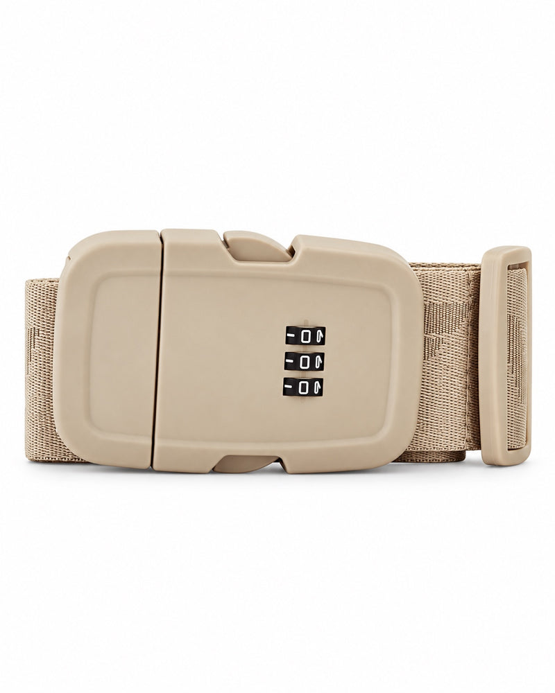 WINGS BEIGE luggage strap with combination lock