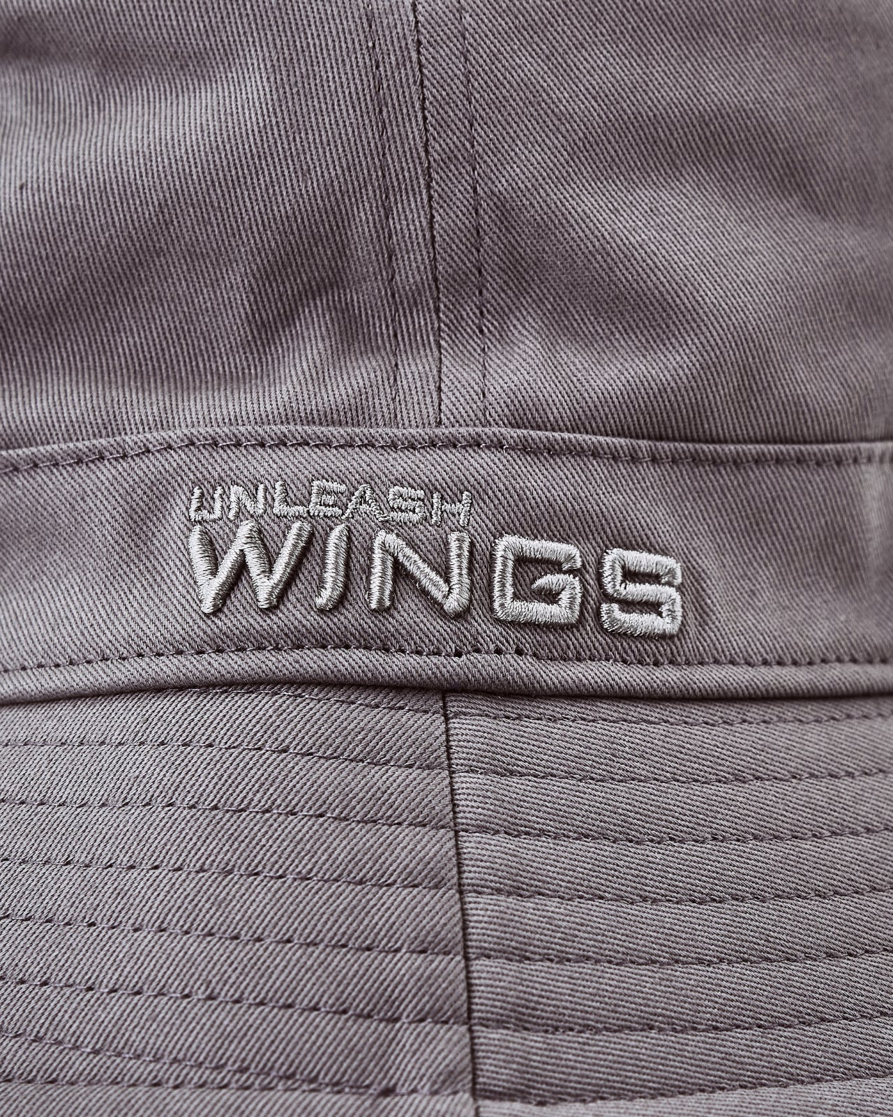 Bucket Hat WINGS UNLEASH bomuldshat GRÅ