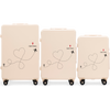 Sæt med 3 kufferter Wings ABS+ Customized TRAVEL DIRTY WHITE