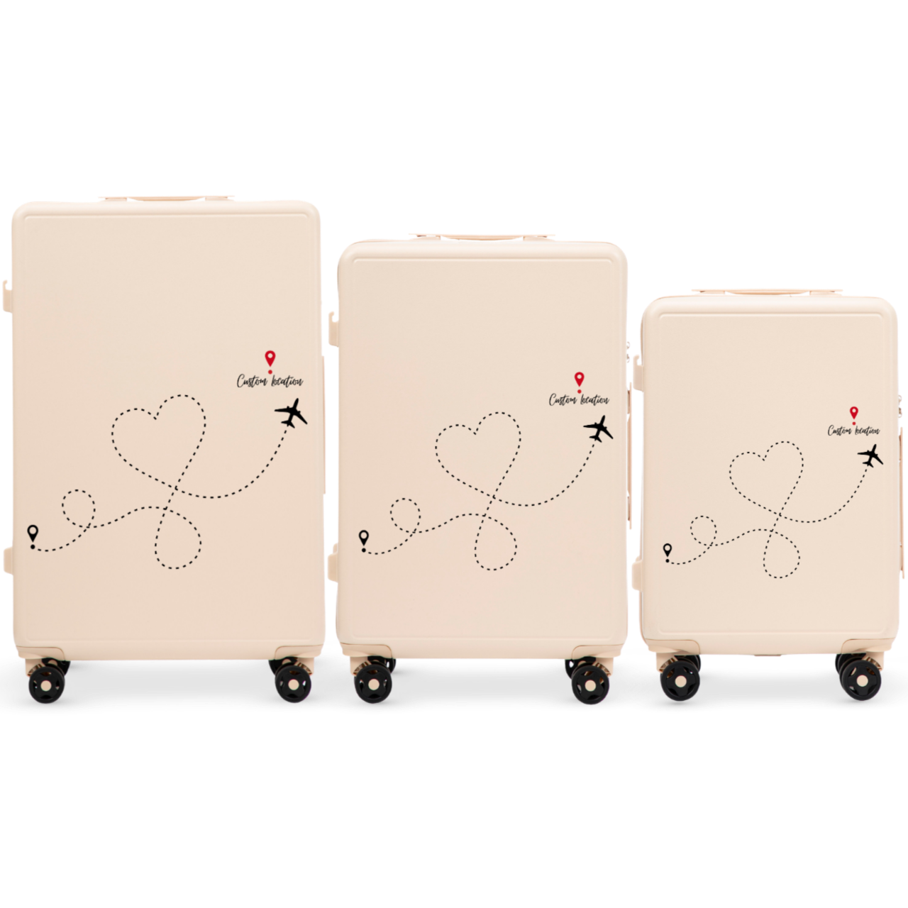Sæt med 3 kufferter Wings ABS+ Customized TRAVEL DIRTY WHITE