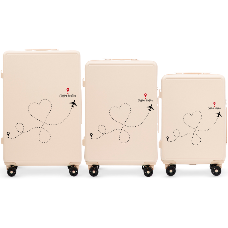 Sæt med 3 kufferter Wings ABS+ Customized TRAVEL DIRTY WHITE