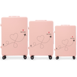 Σετ 3 βαλιτσών Wings ABS+ Customized ΡΟΖ TRAVEL