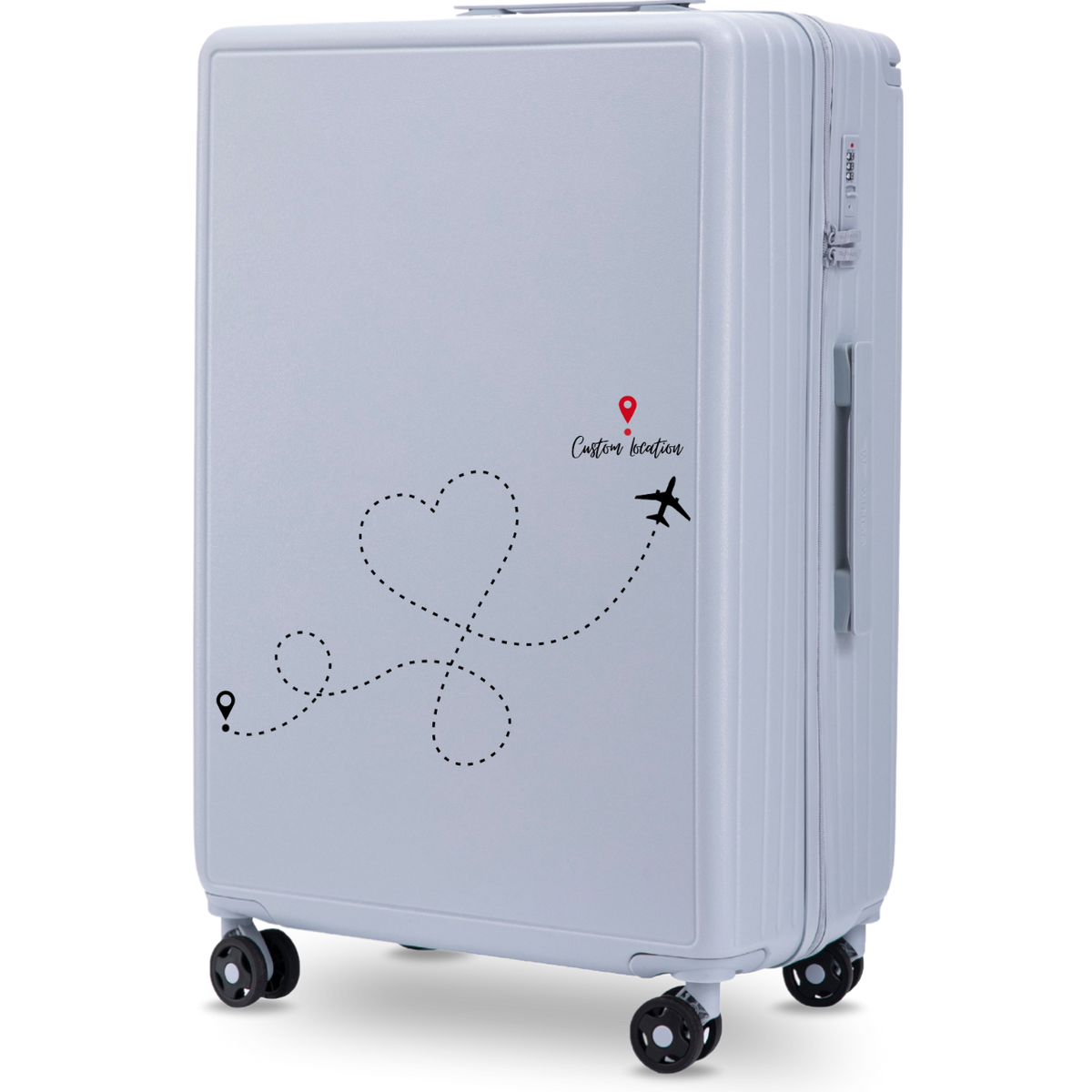 Velký kufr Wings ABS+ 28" Customized PASTEL BLUE TRAVEL