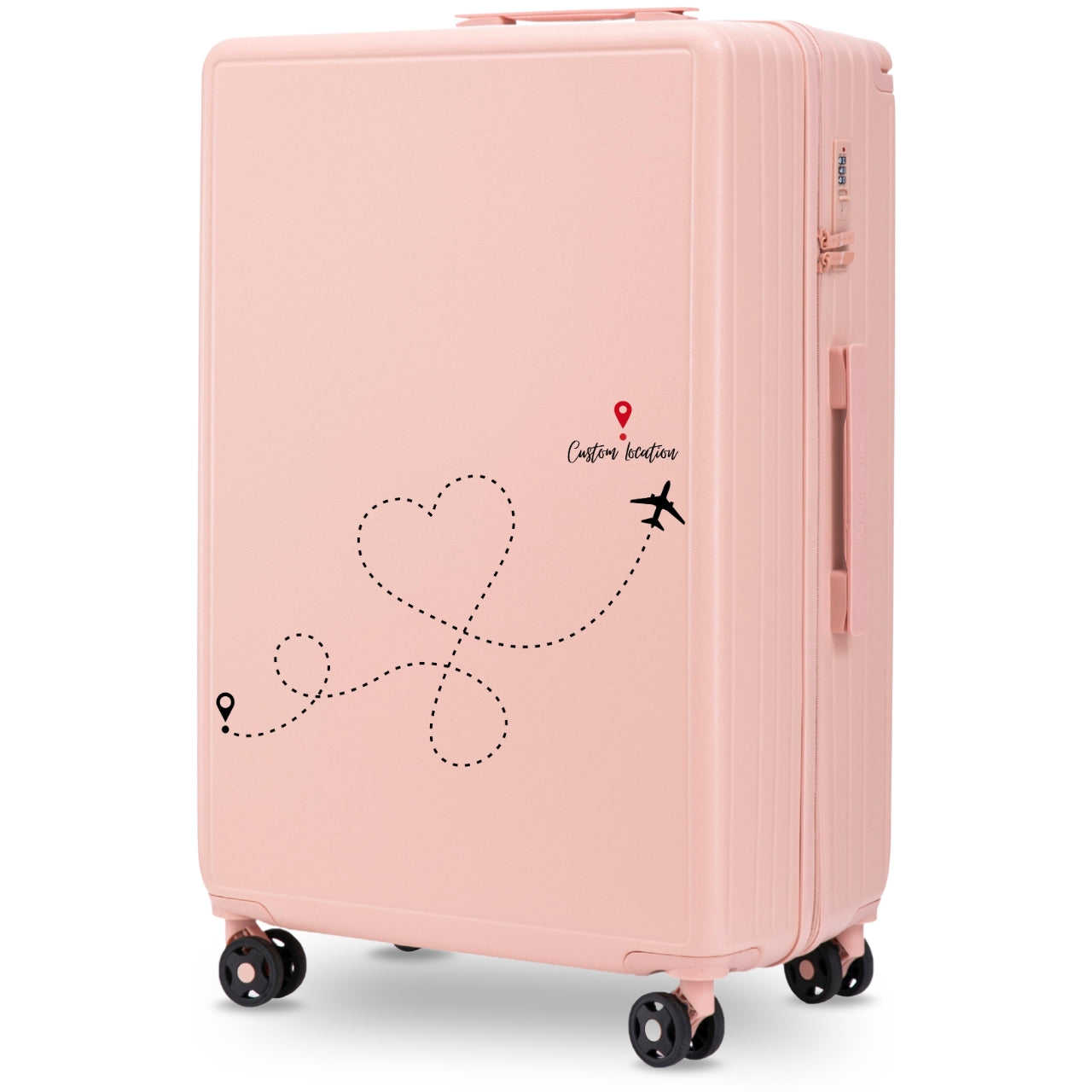 Handgepäckkoffer Wings ABS+ 20" individuell gestaltet SOFT PINK TRAVEL