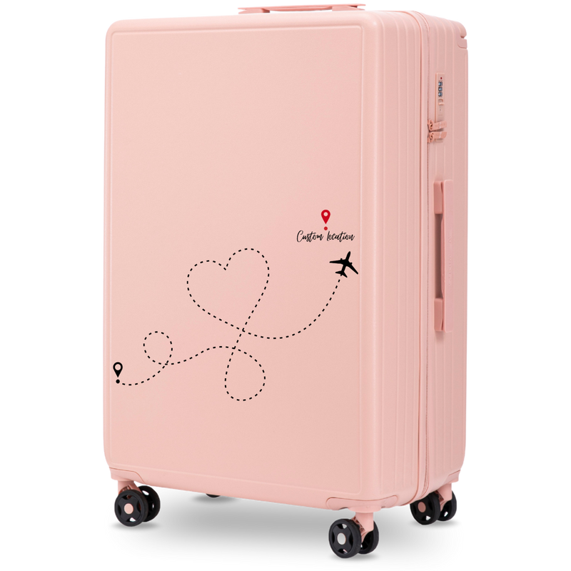 Didelis Wings ABS+ lagaminas 28" Customized SOFT PINK TRAVEL