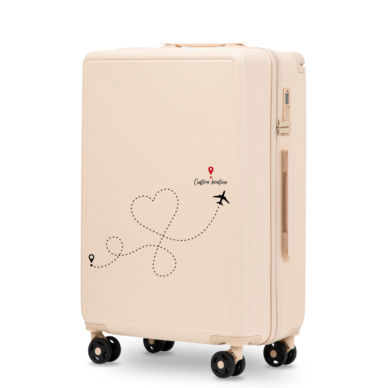 Wings ABS+ 20" Customized DIRTY WHITE TRAVEL cabin suitcase