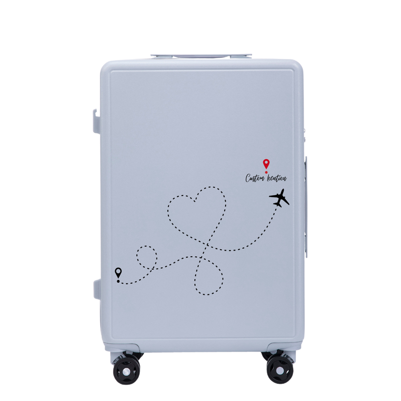 Troler mediu Wings ABS+ 24" personalizat PASTEL BLUE TRAVEL