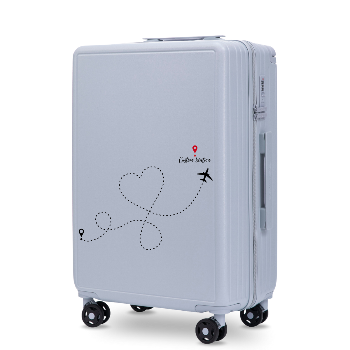 Mittlerer Wings ABS+ Koffer 24" Customized PASTEL BLUE TRAVEL