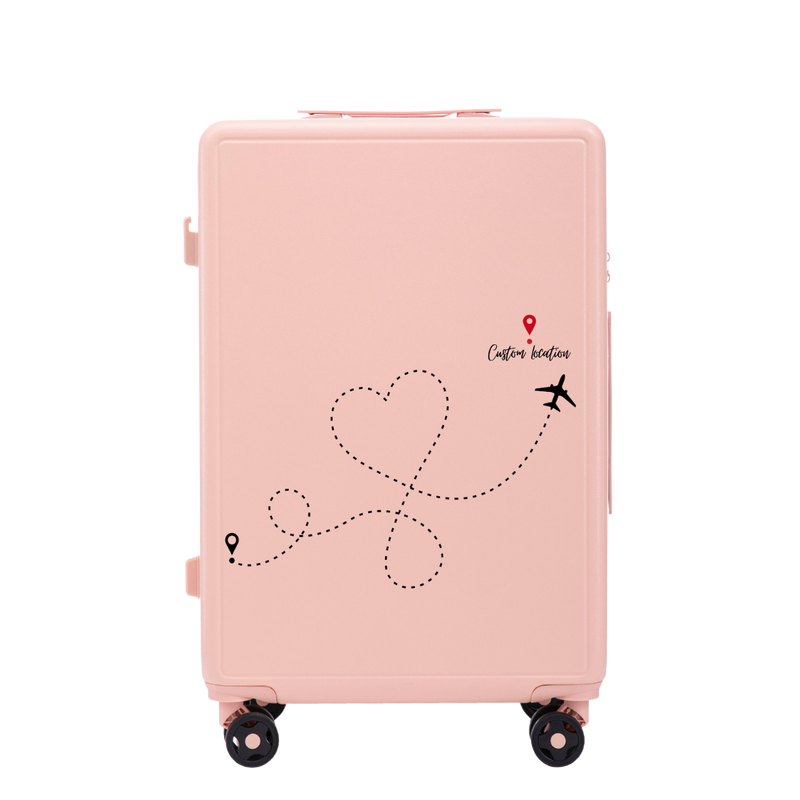 Valiză medie Wings ABS+ 24" Customized SOFT PINK TRAVEL