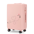 Μεσαία βαλίτσα Wings ABS+ 24" Customized ΡΟΖ ΑΠΑΛΟ TRAVEL