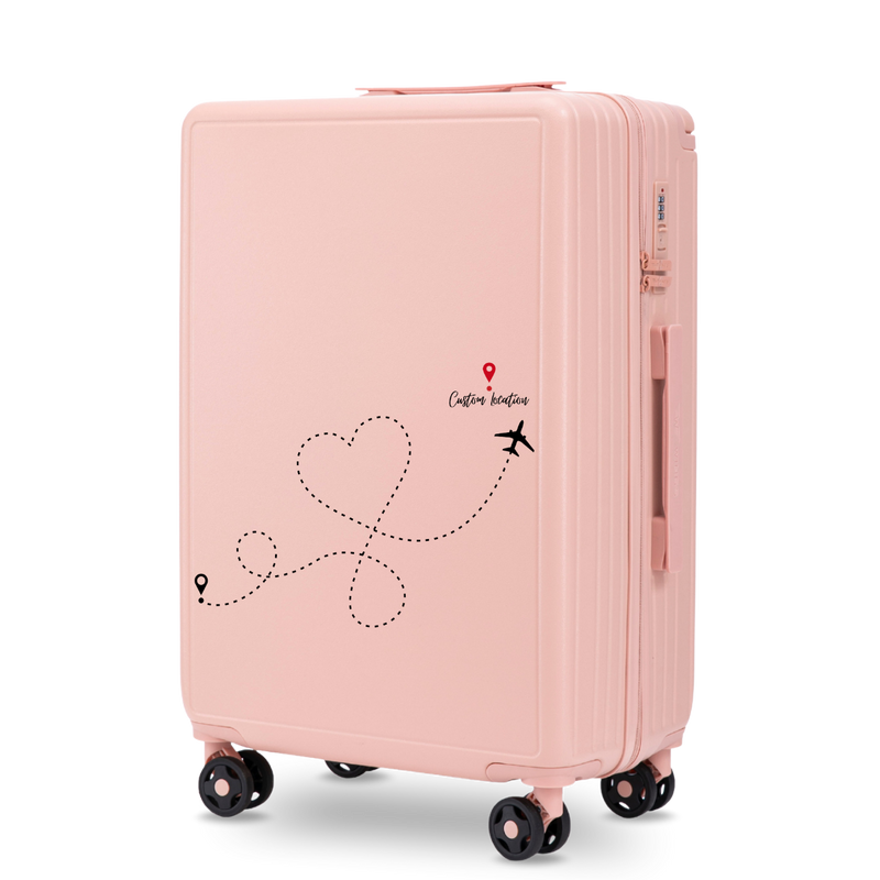 Valiză medie Wings ABS+ 24" Customized SOFT PINK TRAVEL