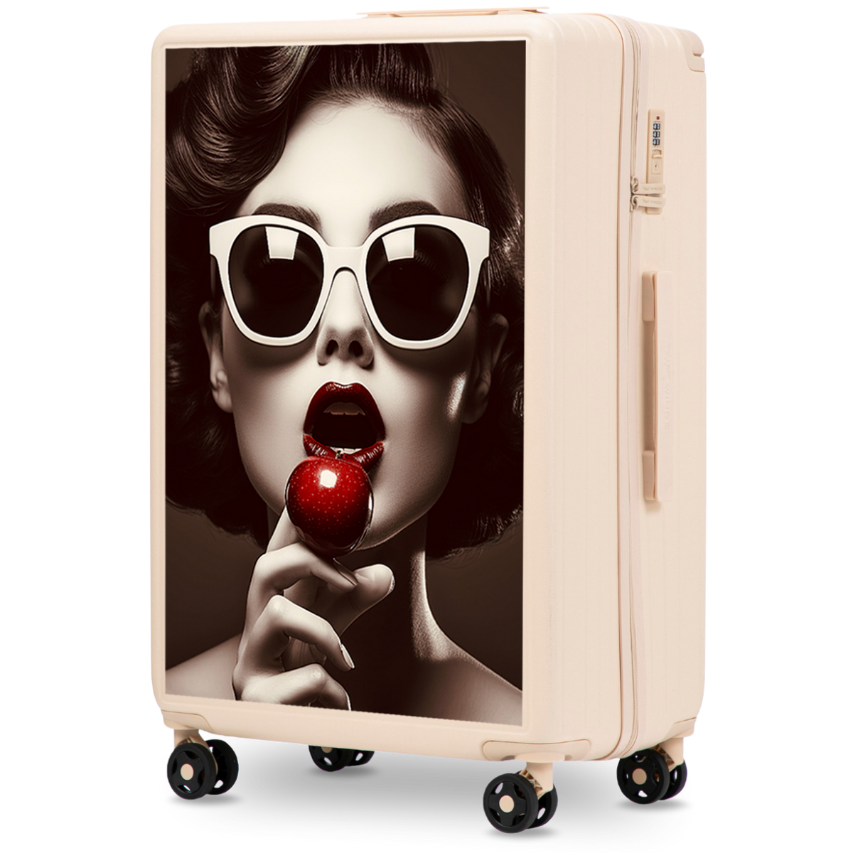 Didelis WINGS ABS+ 28" Customized DIRTY WHITE CHERRY lagaminas