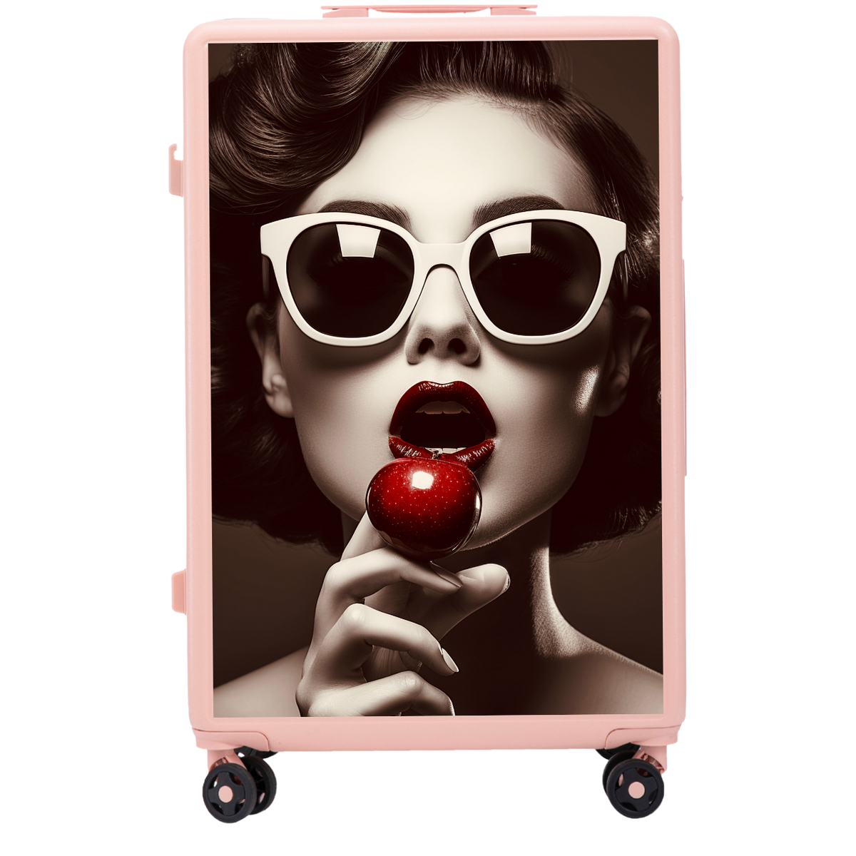 Didelis „Wings“ ABS+ 28" lagaminas „Customized SOFT PINK CHERRY“