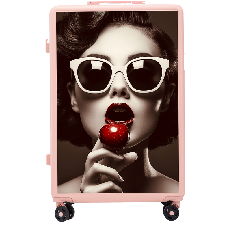 Didelis „Wings“ ABS+ 28" lagaminas „Customized SOFT PINK CHERRY“