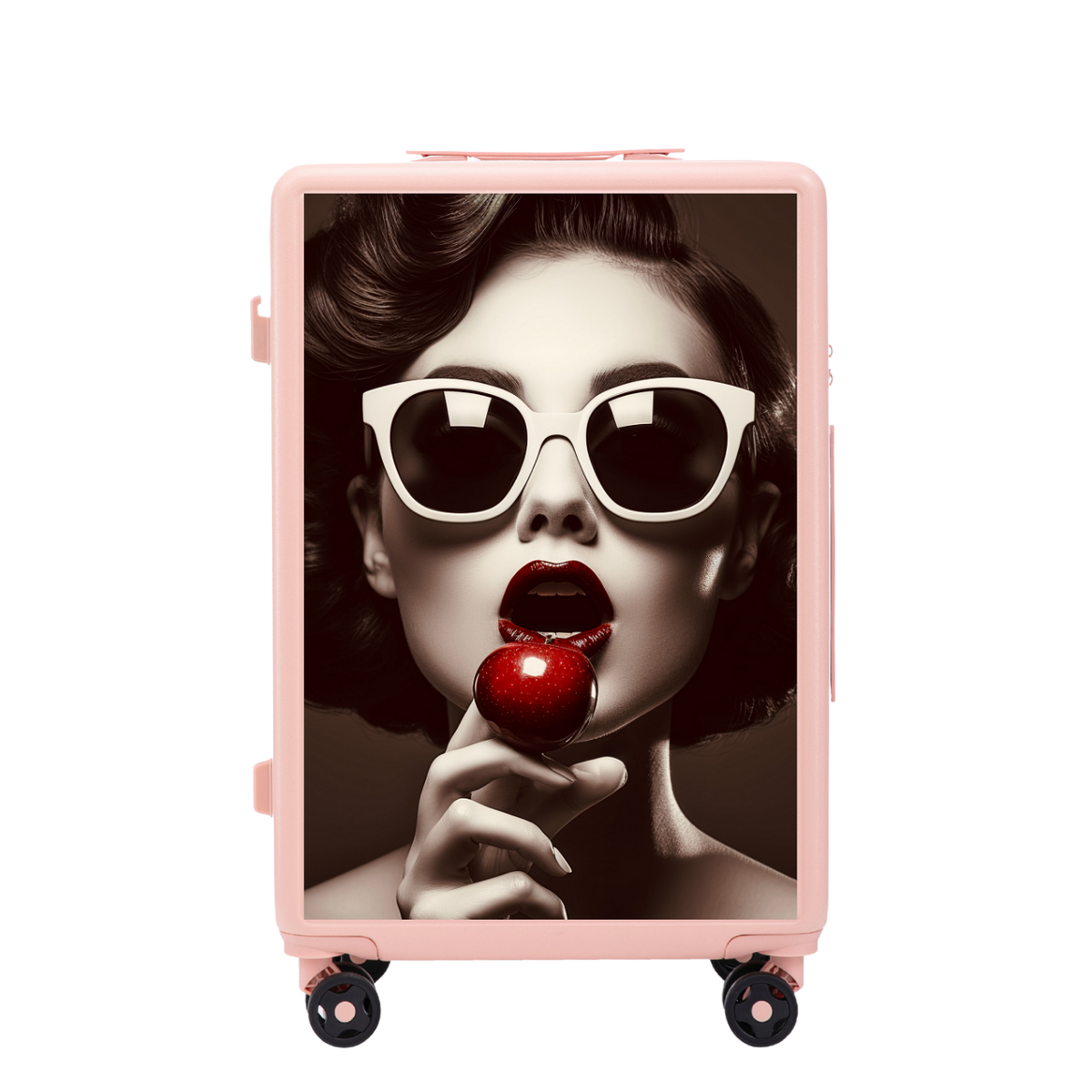 Середня валіза Wings ABS+ 24" Customized SOFT PINK CHERRY