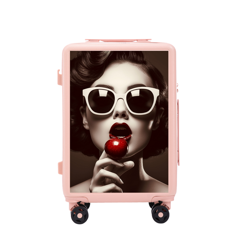 Wings ABS+ kabinekuffert 20" Customized SOFT PINK CHERRY