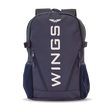 WINGS Youth School Backpack 23L for a 17-inch Laptop with Side Pockets, NAVY BLUE
