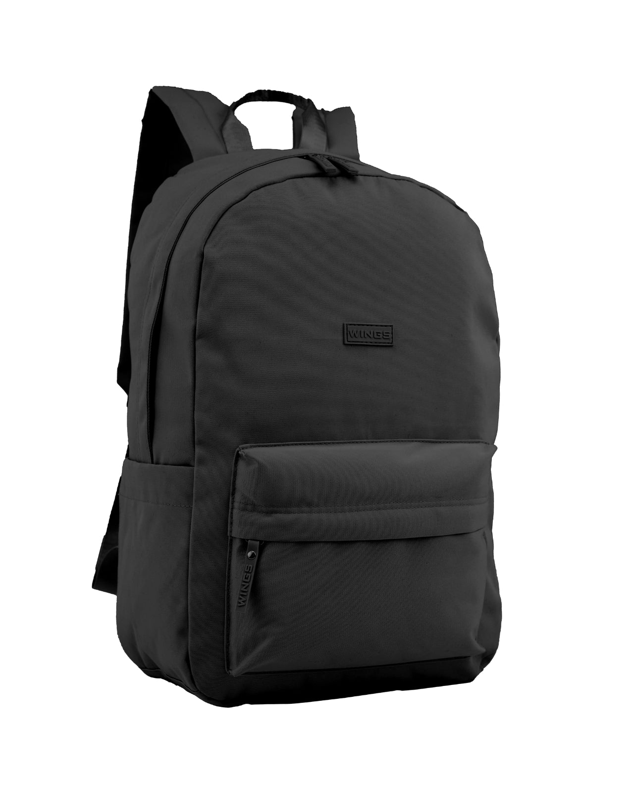WINGS Lightweight School Backpack for a 17-inch Laptop, 21 L, for School and University, BLACK