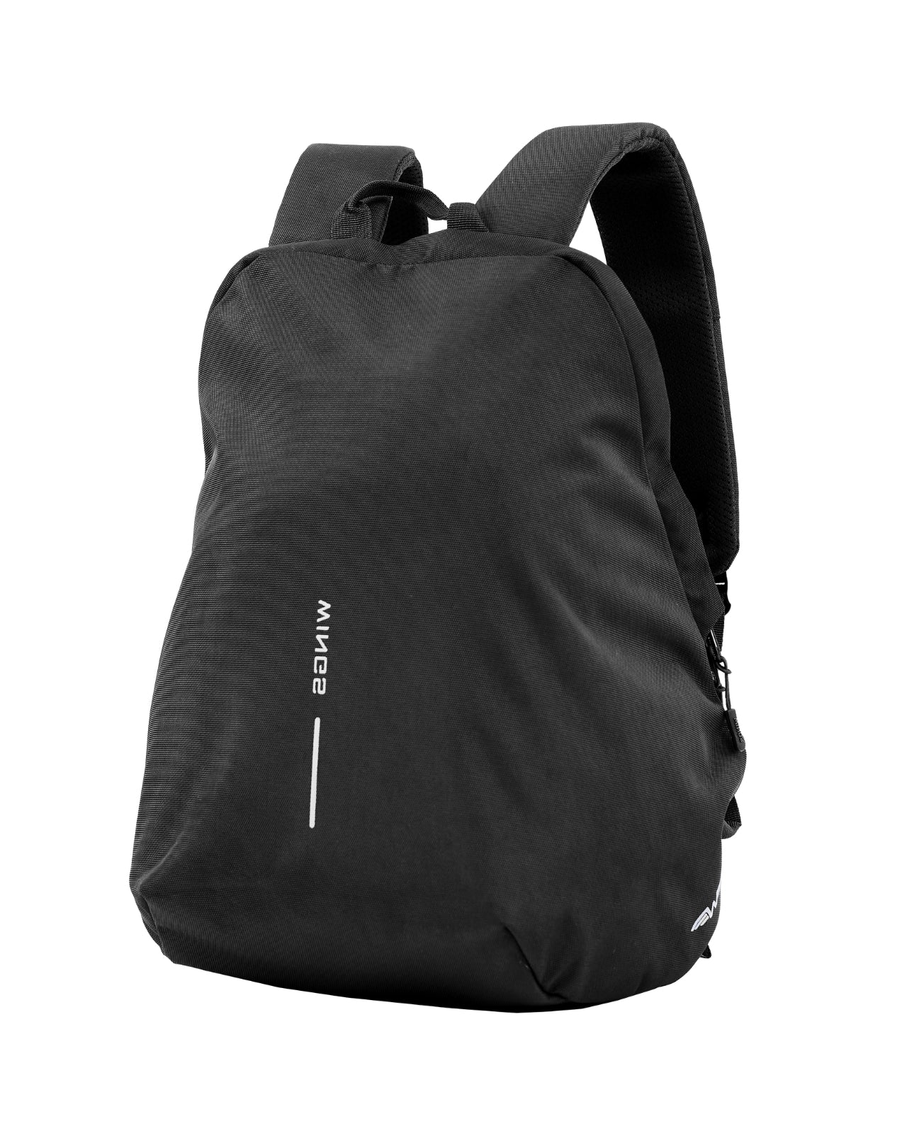 Udvidelig WINGS-skolelaptop-rygsæk på 24 l til 15,6-tommers laptop til skole og universitet, SORT