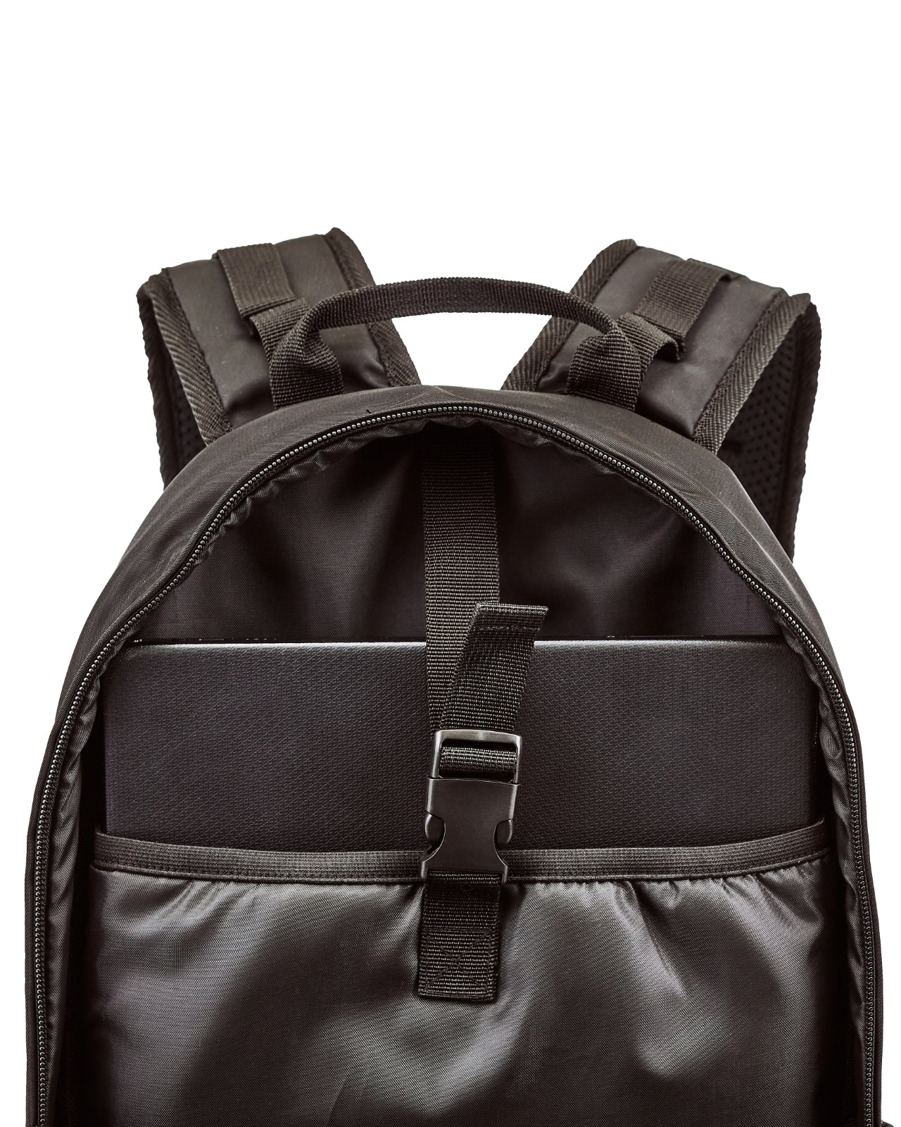 WINGS 24L school backpack for a 15.6-inch laptop with reflectors and an A4 organizer, BLACK