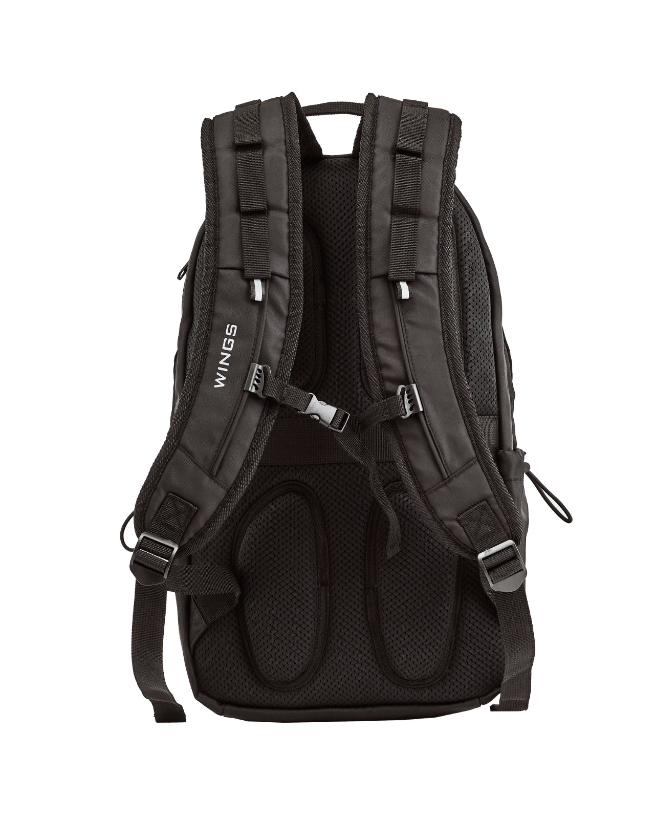 WINGS 24L school backpack for a 15.6-inch laptop with reflectors and an A4 organizer, BLACK
