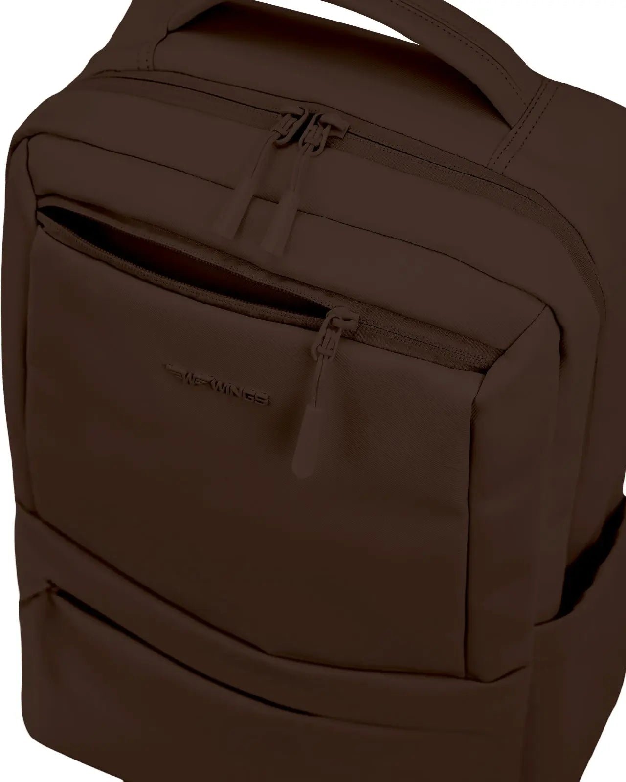 Plecak kabinowy WINGS CBP003 bagaż z kieszenią na laptop do pracy i podróży CHOCOLATE BROWN CABIN BACKPACK
