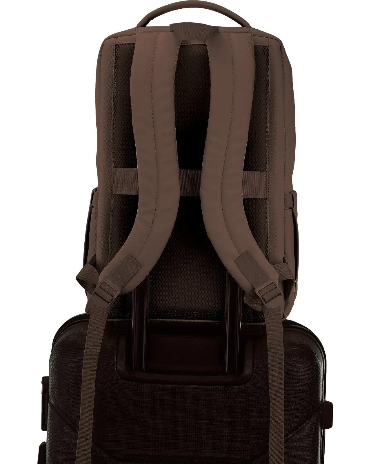 Plecak kabinowy WINGS CBP003 bagaż z kieszenią na laptop do pracy i podróży CHOCOLATE BROWN CABIN BACKPACK