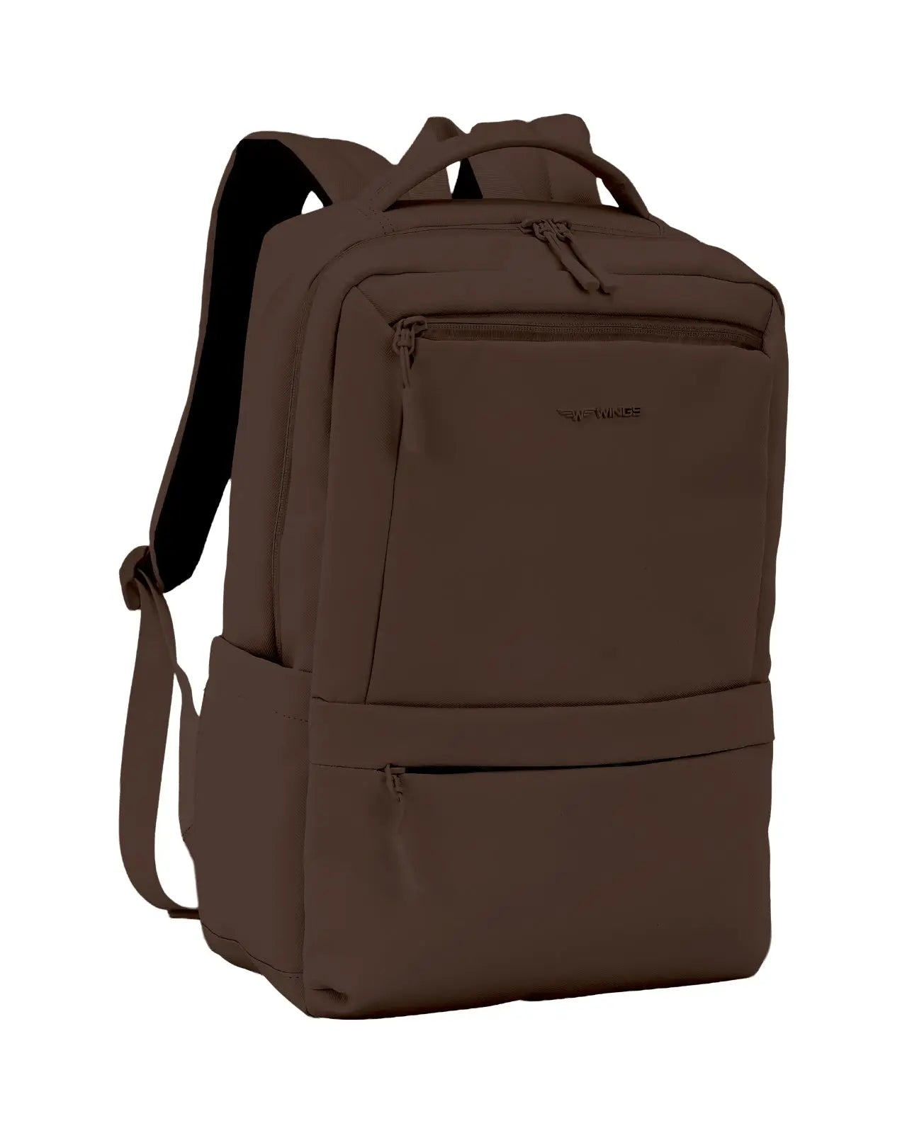 Plecak kabinowy WINGS CBP003 bagaż z kieszenią na laptop do pracy i podróży CHOCOLATE BROWN CABIN BACKPACK
