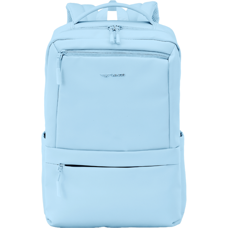 Kabinový batoh WINGS CBP003 s kapsou na notebook a systémem ventilace zad PASTEL BLUE
