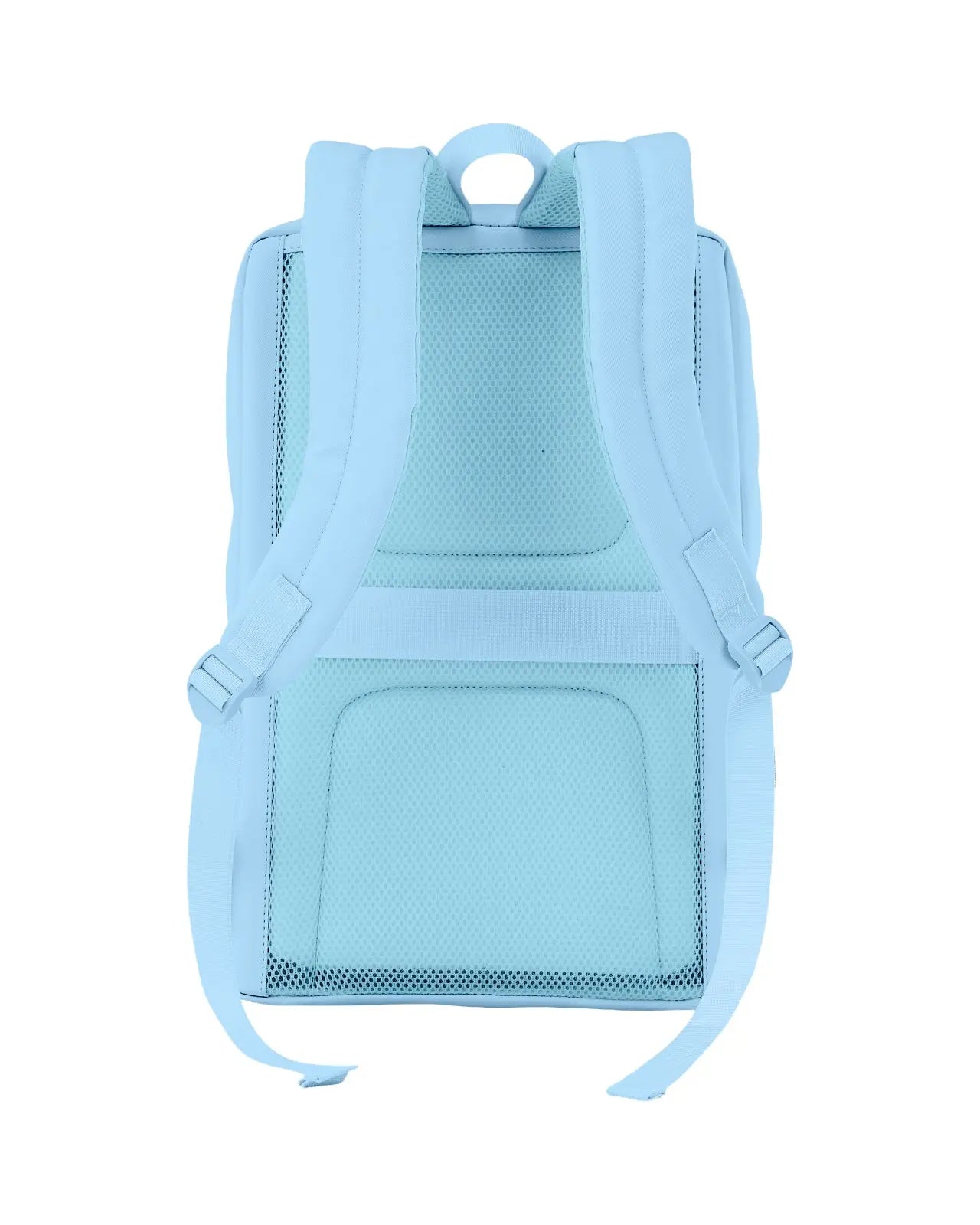 Plecak kabinowy WINGS CBP003 bagaż z kieszenią na laptop i systemem wentylacji pleców PASTEL BLUE CABIN BACKPACK